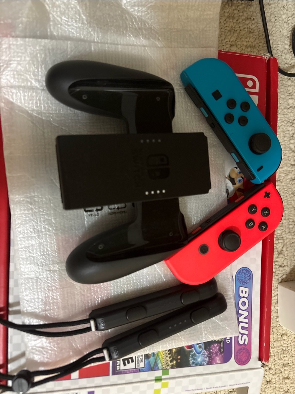 Nintendo Joy-Con Controller Set in Neon Red and Neon Blue
